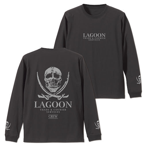 Lagoon 商會 羅紋袖長袖 T恤/墨黑