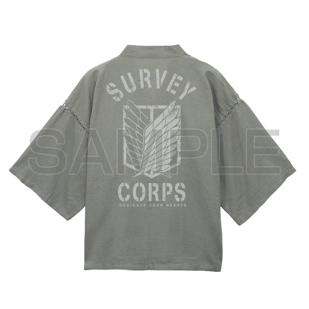 調査兵團 甚平/利休鼠-大（XL~XXL）