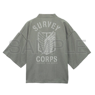 調査兵團 甚平/利休鼠-大（XL~XXL）