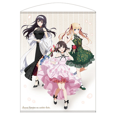 全新繪製 惠・英梨々・詩羽 100cm 掛布 Blooming dress Ver.