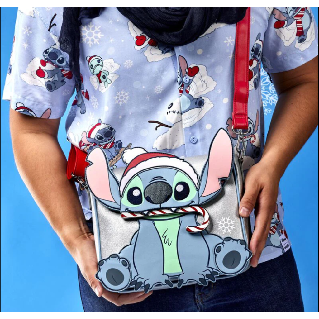Loungefly Disney Stitch 迪士尼史迪仔聖誕造型斜孭袋/側背袋