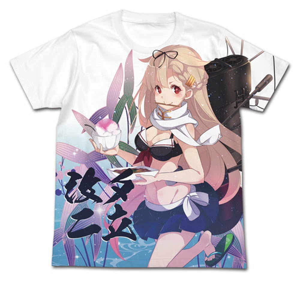夕立改二 水着mode フルグラフィックTシャツ/WHITE-S