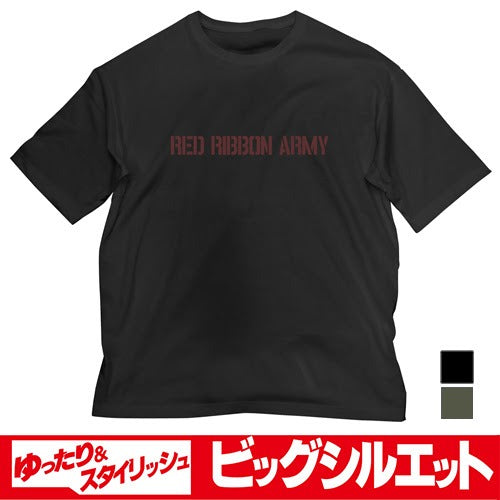 レッドリボン軍 寬鬆版型 T恤/黑