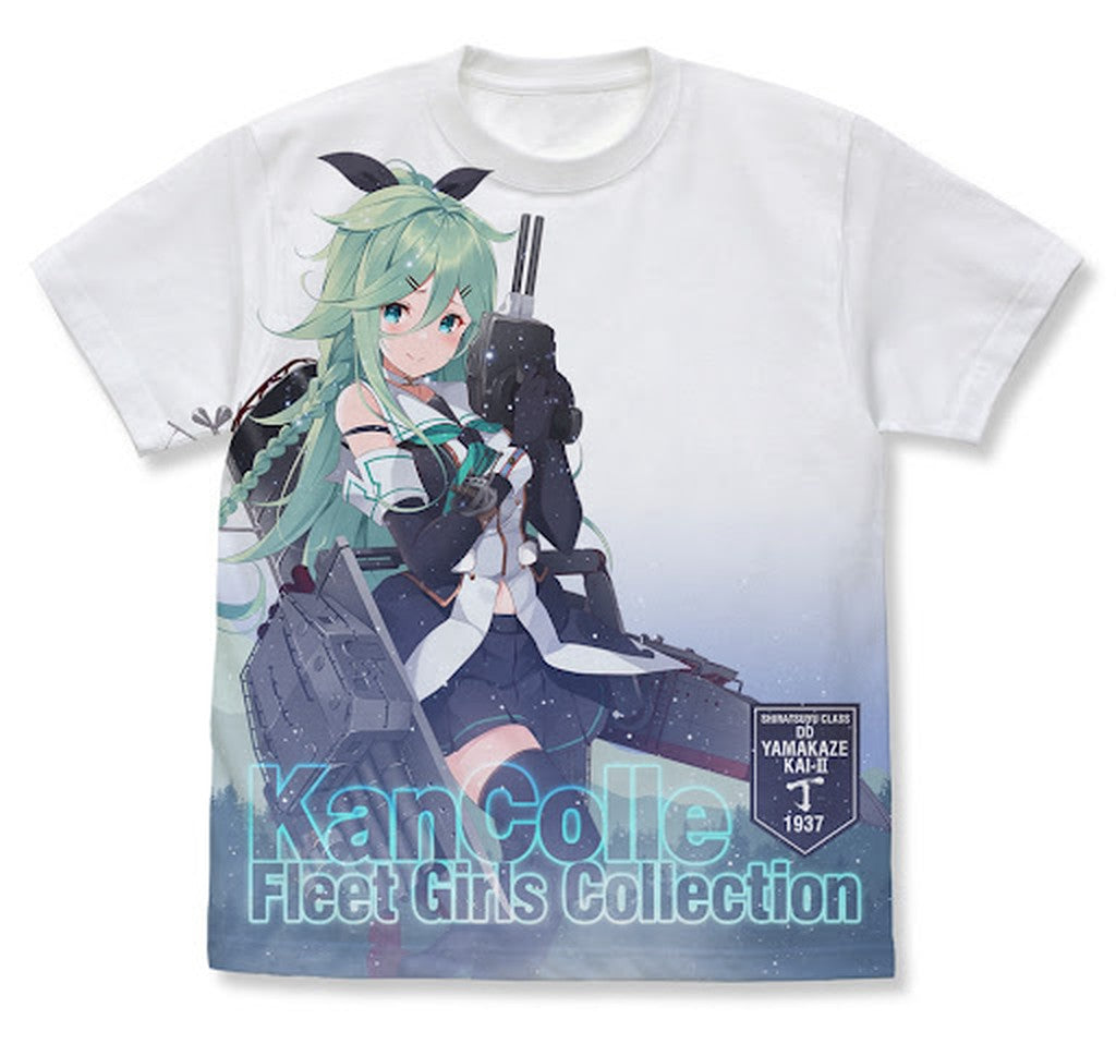 山風改二丁 フルグラフィックTシャツ/WHITE-XL