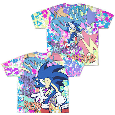 Sonic・ザ・ヘッジホッグ 雙面全圖 T恤 塗鴉Ver.