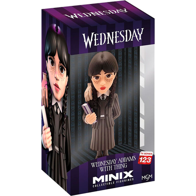 Minix 12cm人偶 Wednesday 《星期三》 - Wednesday Addams with Thing 星期三與小手